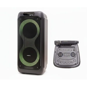 Hepu HP939 Taşınabilir Bluetooth Hoparlör 2*8 İnç 80W Rgb Kablosuz Mikrofonlu Karaoke Ses Sistemi