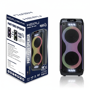 Hepu HP940 Taşınabilir Şarjlı Bluetooth Hoparlör 10*2 İnç Süper Bass 80w Kablosuz Mikrofonlu Ses Sistemi