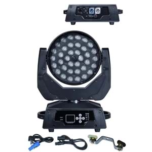 D-Light Zoom Wash 36x10W Moving Head Boyama Sahne Işık 16 Kanal DMX Kontrol