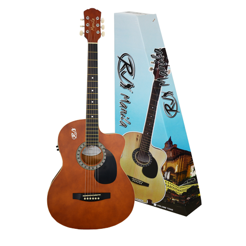 Manilla İnce Kasa Travel(Seyahat) 38''Elektro Akustik Gitar 38 Ceqnat Sb