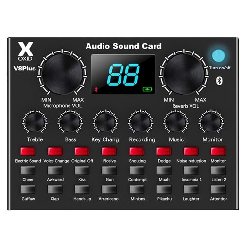 Oxid V8 Plus Podcast Youtuber Ses Kartı