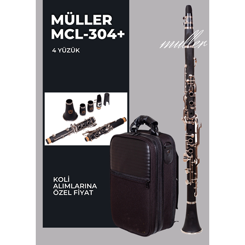 Müller Mcl-304 Sol Klarnet Lüx Çanta 4 Yüzük