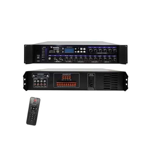 Westa Mixer Amfi 250W 6 Bölgeli Bass Treble Echo Bt/Usb/Sd Trafolu Westa Wm-2250U