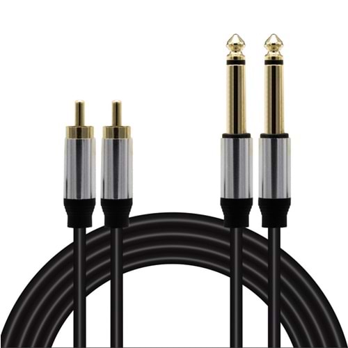 Kretz Ld398 2X 6 3 Mm Mono Erkek - 2X Rca Erkek 1 5 Metre Kablo 20157 20157