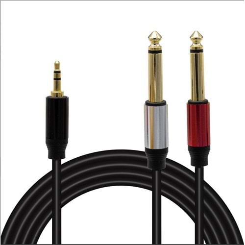 Kretz Ld360 3 5 Mm Aux Stereo Erkek - 2X 6 3 Mm Mono Erkek 1 5 Metre Kablo 20153