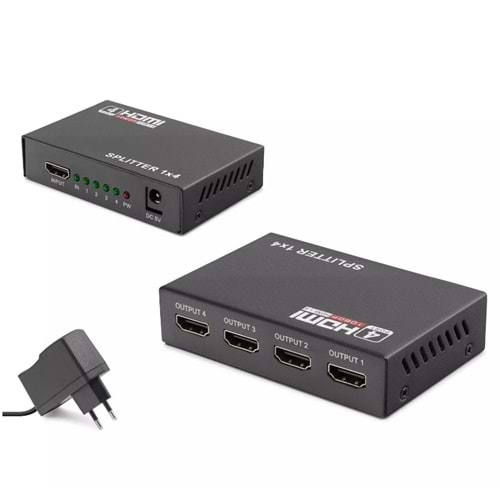 Splıtter Hdmi 1 4V 1080P 3D 1 Giriş 4 Çıkış