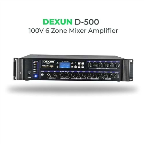 Dexun D-500 700W Mikser Amfi 6 bölgeli