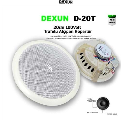 DEXUN D-20T 20 cm TRAFOLU ALÇIPAN