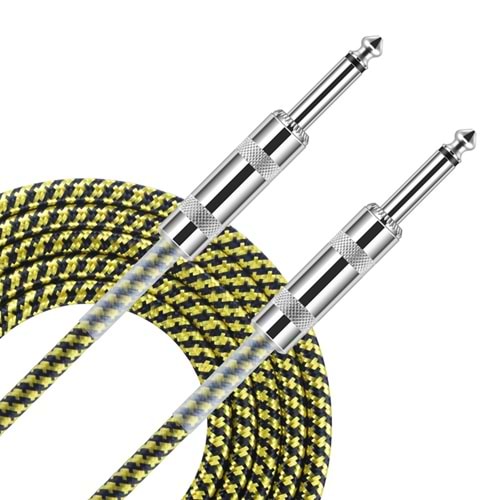 KreTZ Vintage GT3M Gitar Kablosu Sarı/Yellow