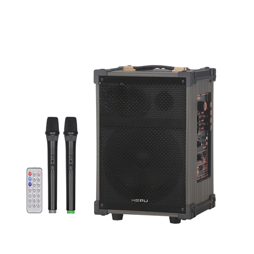 Hepu HP977 Partybox Bluetooth Hoparlör 12” 50W 2 Kablosuz Mikrofon Kumanda TWS Ses Sistemi