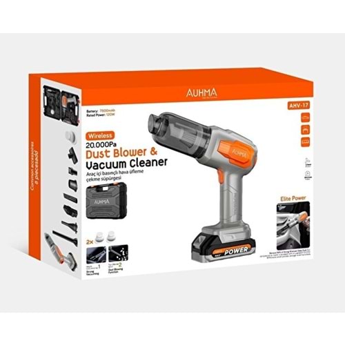 AUHMA AHV-17 20.000PA GKablosuz Araç Süpürgesi