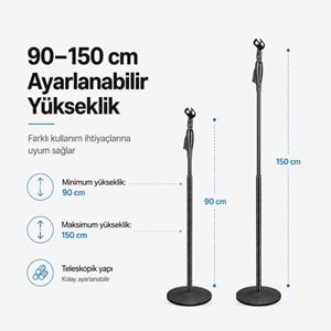 Tower MS-007 Solist Ayarlanabilir Mikrofon Standı