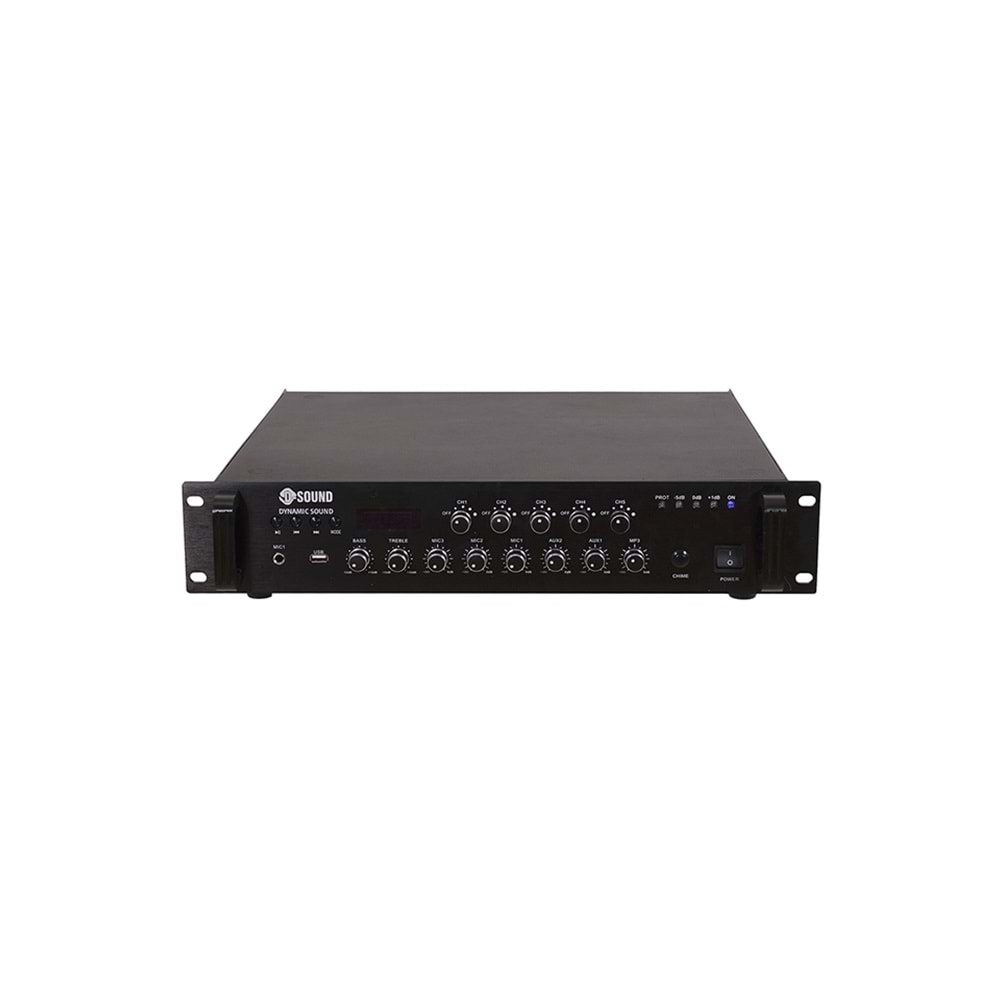 D-Sound D-400Uf 400 Watt Trafolu 5 Bölge Amfi
