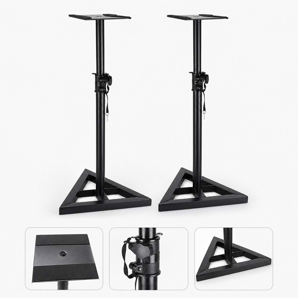 N-Audio SS-29 Stüdyo Referans Monitör Standı Sehpası Yükseklik Ayarlı (Çift)