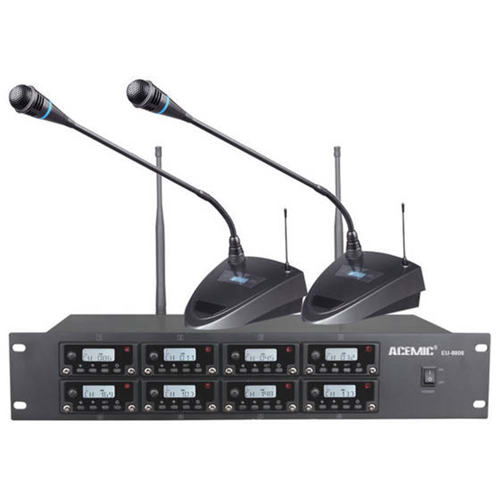 Acemic Eu-8808 8Li Kablosuz Konferans Sistem