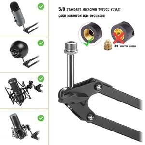 D-Stand Rs-39 50Cm Kablolu Recording Microphone Stand