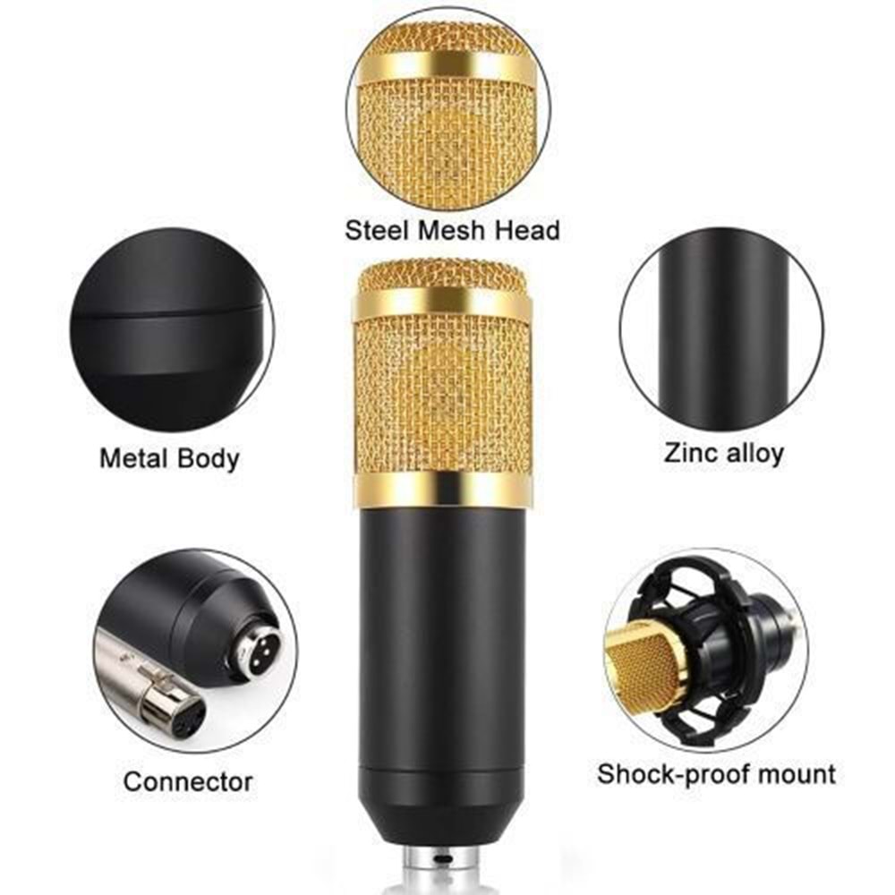 Bm800 Set Condenser Kayıt Youteber Mikrofonu