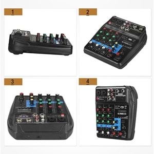 D-Voice M-400Btı Ses Kartlı Mixer 4 Kanal Bluetooh Usb