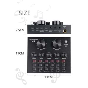 Oxid V8 Ses Kartı Ve Bm800 Mikrofon Seti Gen2