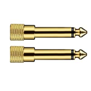 3.5mm Jak - 6.35mm Altın Kaplama Stereo Jack Kulaklık Çevirici Adaptör
