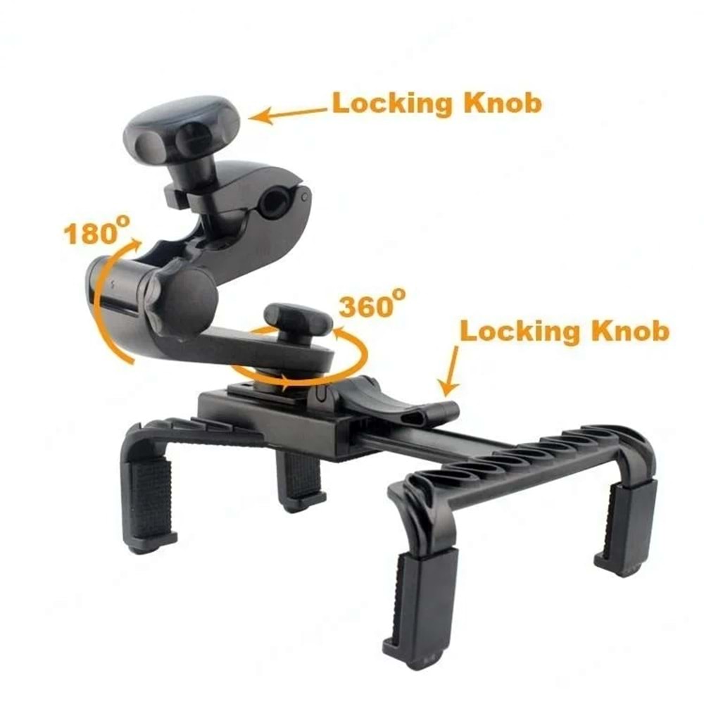 Ts-360° Rotating Universal Headrest Tablet Mikrofon Sehpası Tutucu