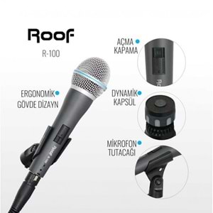 Roof R-100 Dinamik Mikrofon