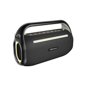 HiFuture MusicBox 100 Kablosuz Karaoke Hoparlör 70W Çift Mikrofon Bluetooth 5.0 Siyah